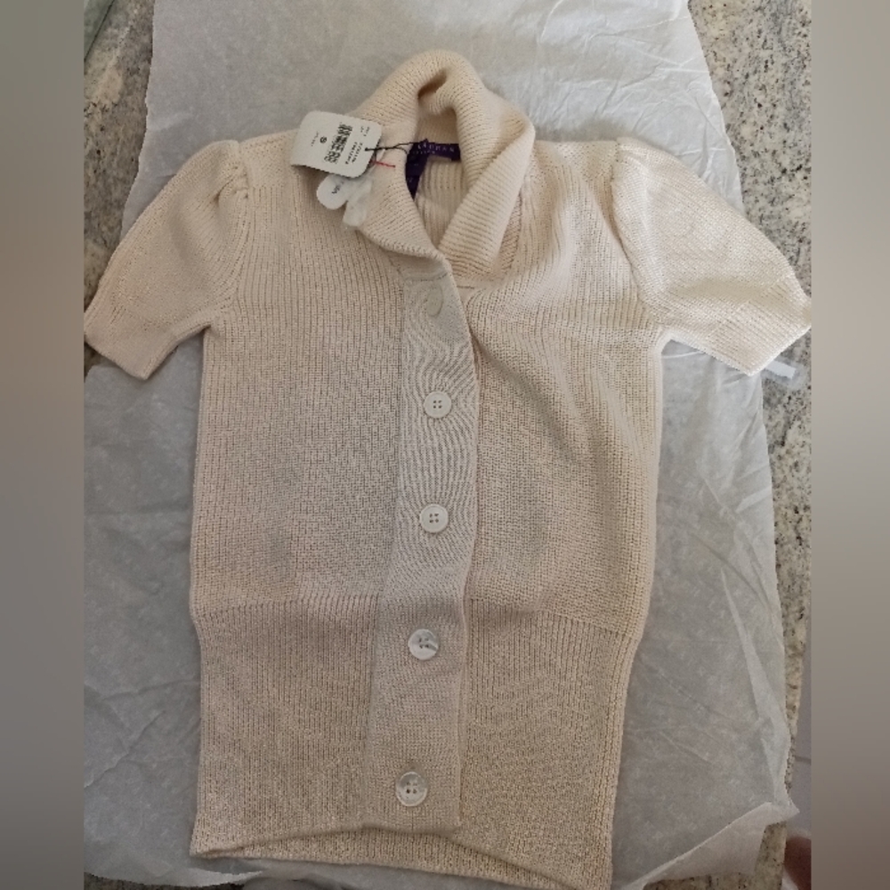 Ralph Lauren Collection Cream Silk Sweater